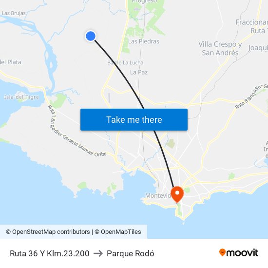 Ruta 36 Y Klm.23.200 to Parque Rodó map