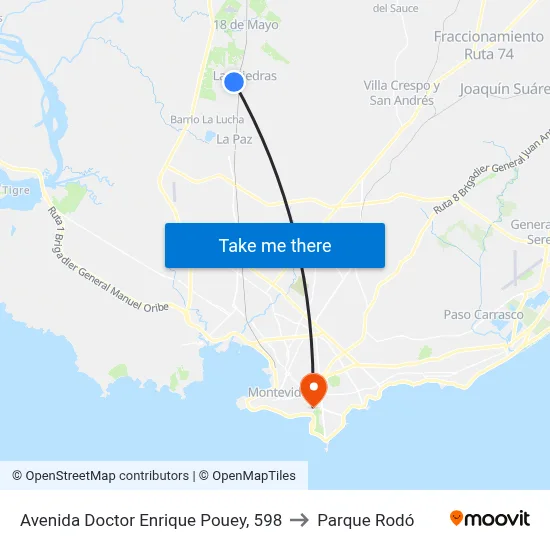 Avenida Doctor Enrique Pouey, 598 to Parque Rodó map