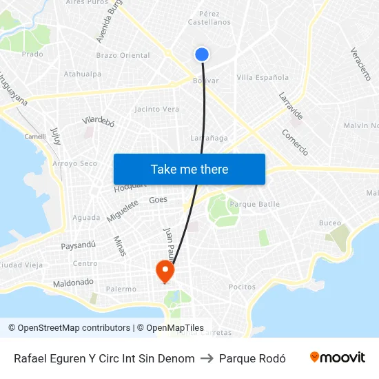 Rafael Eguren Y Circ Int Sin Denom to Parque Rodó map