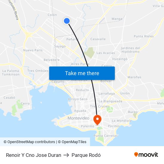 Renoir Y Cno Jose Duran to Parque Rodó map