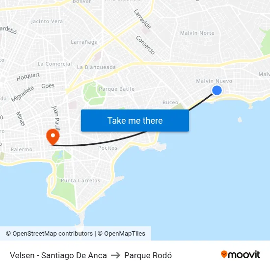 Velsen - Santiago De Anca to Parque Rodó map