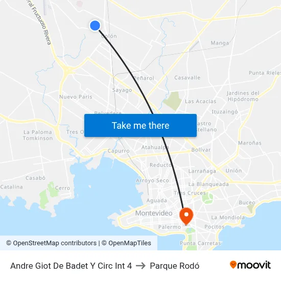 Andre Giot De Badet Y Circ Int 4 to Parque Rodó map