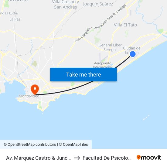 Av. Márquez Castro & Juncos to Facultad De Psicología map