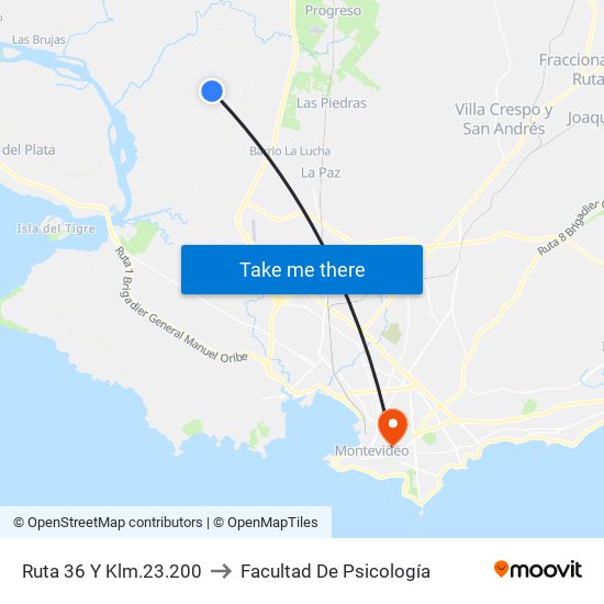 Ruta 36 Y Klm.23.200 to Facultad De Psicología map