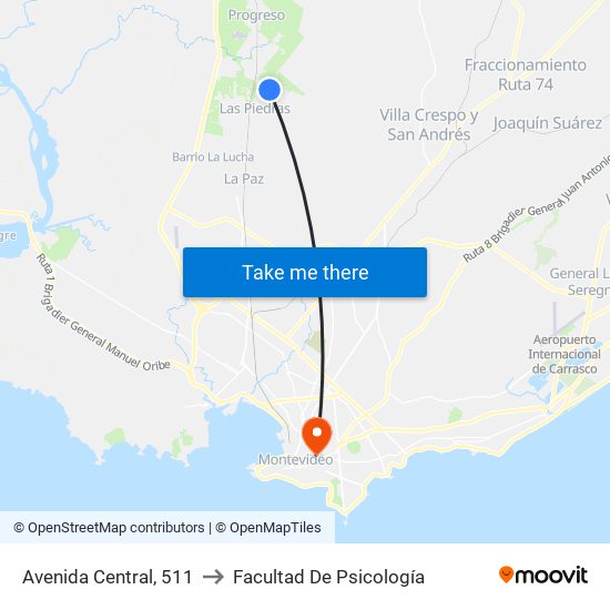 Avenida Central, 511 to Facultad De Psicología map