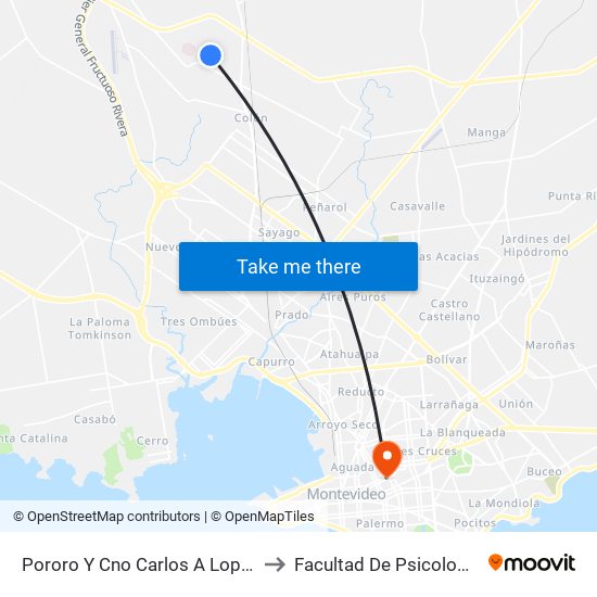 Pororo Y Cno Carlos A Lopez to Facultad De Psicología map