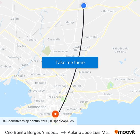 Cno Benito Berges Y Esperanza to Aulario José Luis Massera map