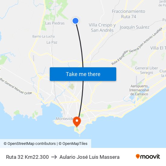 Ruta 32 Km22.300 to Aulario José Luis Massera map