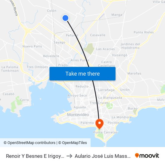 Renoir Y Besnes E Irigoyen to Aulario José Luis Massera map