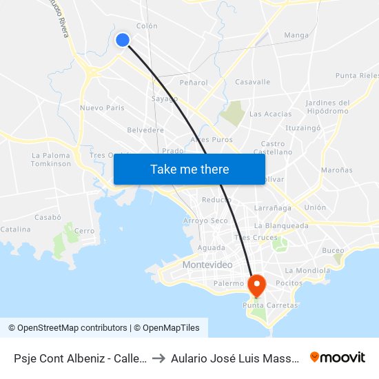 Psje Cont Albeniz - Calle G to Aulario José Luis Massera map