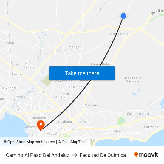 Camino Al Paso Del Andaluz to Facultad De Química map