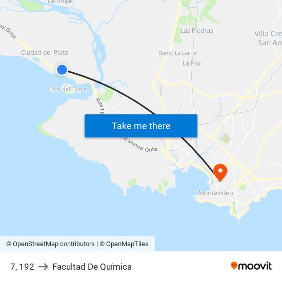 7, 192 to Facultad De Química map