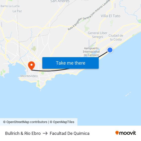 Bullrich & Río Ebro to Facultad De Química map
