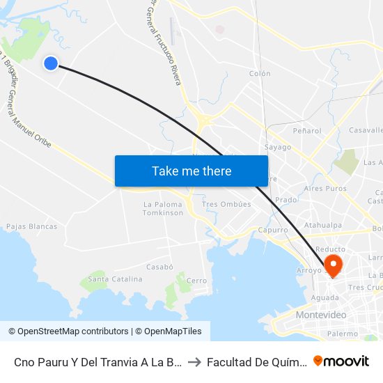 Cno Pauru Y Del Tranvia A La Barra to Facultad De Química map