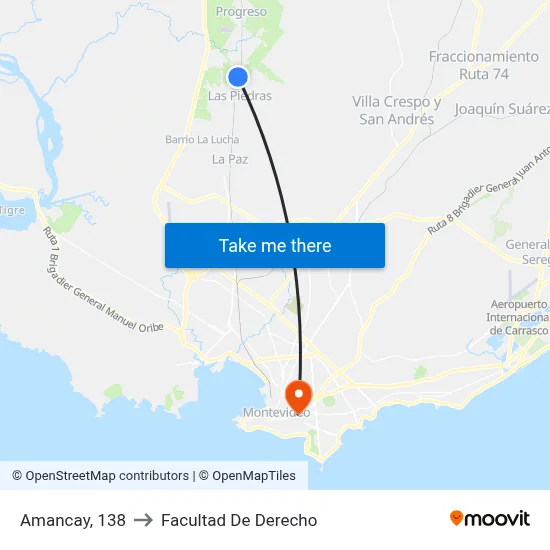 Amancay, 138 to Facultad De Derecho map