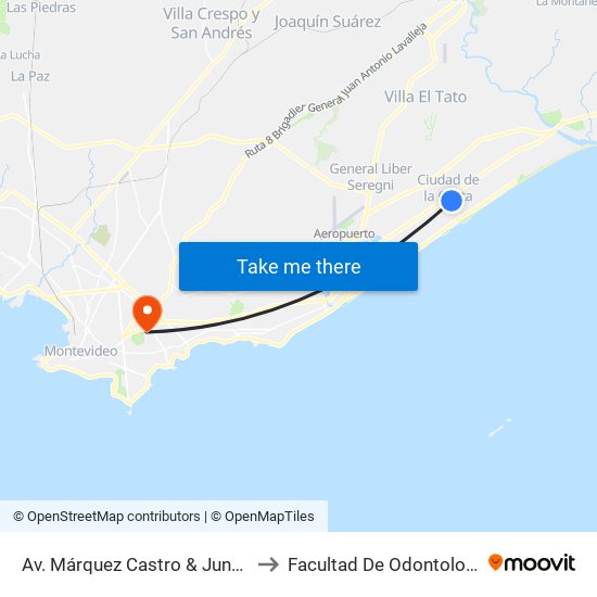 Av. Márquez Castro & Juncos to Facultad De Odontología map
