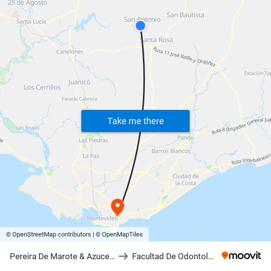 Pereira De Marote & Azucenas to Facultad De Odontología map