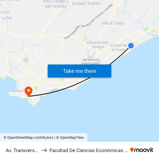 Av. Transversal & Tuyutí to Facultad De Ciencias Económicas Y De Administración map