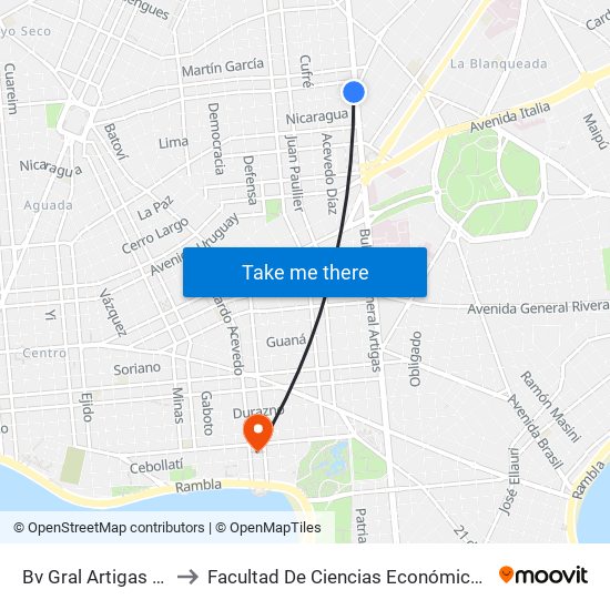 Bv Gral Artigas - Gral Pagola to Facultad De Ciencias Económicas Y De Administración map