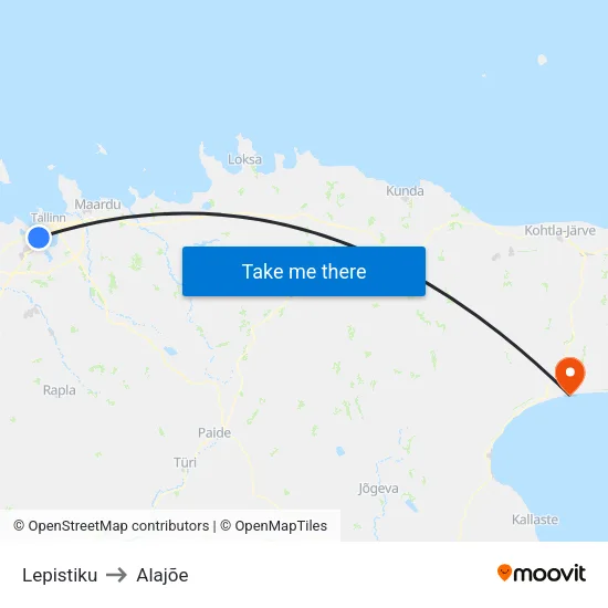 Lepistiku to Alajõe map