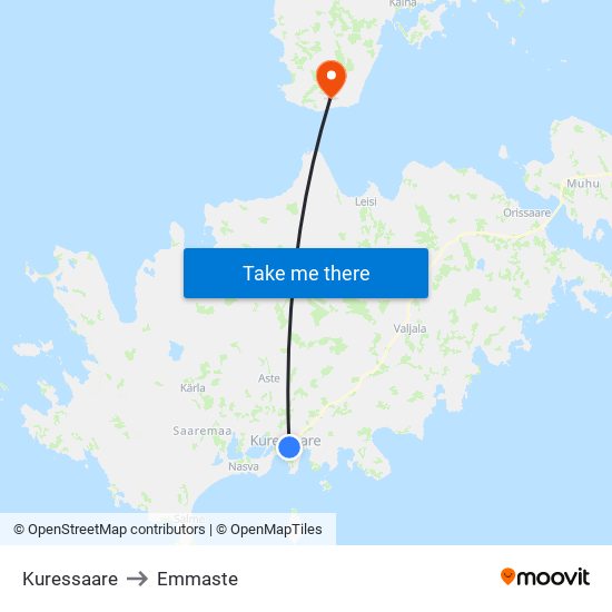 Kuressaare to Emmaste map