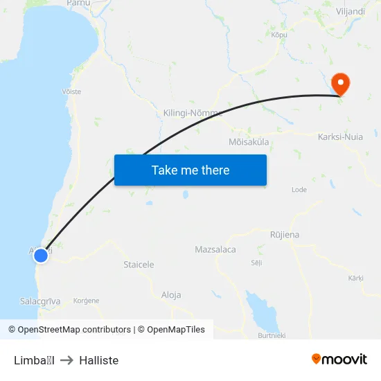 LimbaI to Halliste map