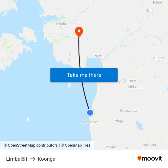 LimbaI to Koonga map