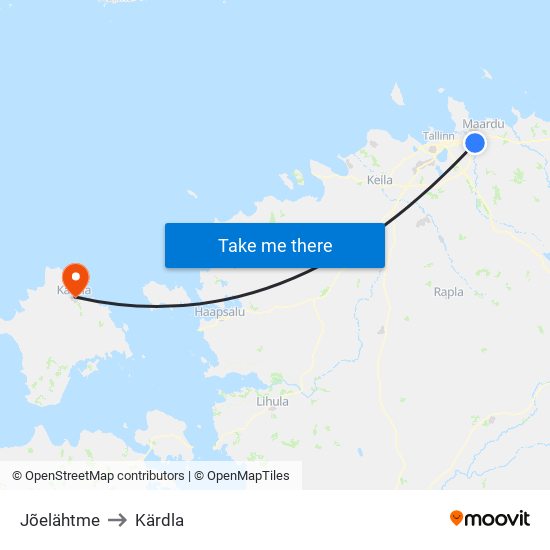 Jõelähtme to Kärdla map