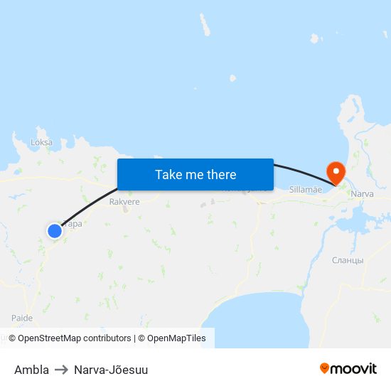 Ambla to Narva-Jõesuu map