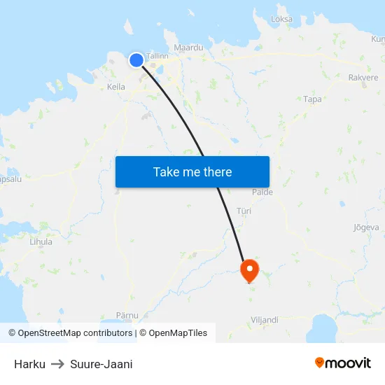 Harku to Suure-Jaani map