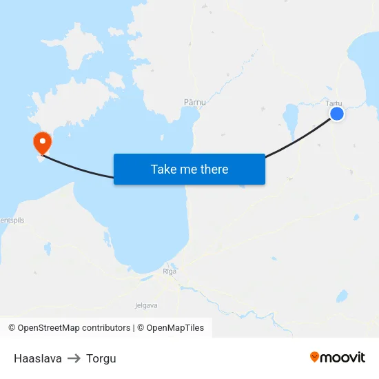 Haaslava to Torgu map