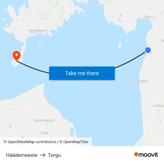 Häädemeeste to Torgu map