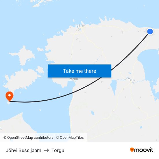 Jõhvi Bussijaam to Torgu map