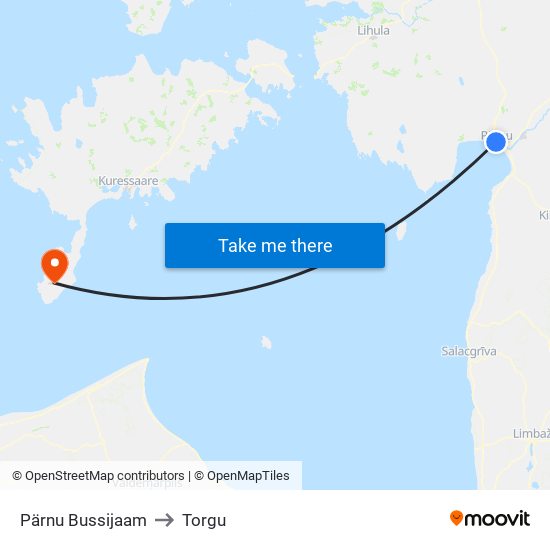 Pärnu Bussijaam to Torgu map