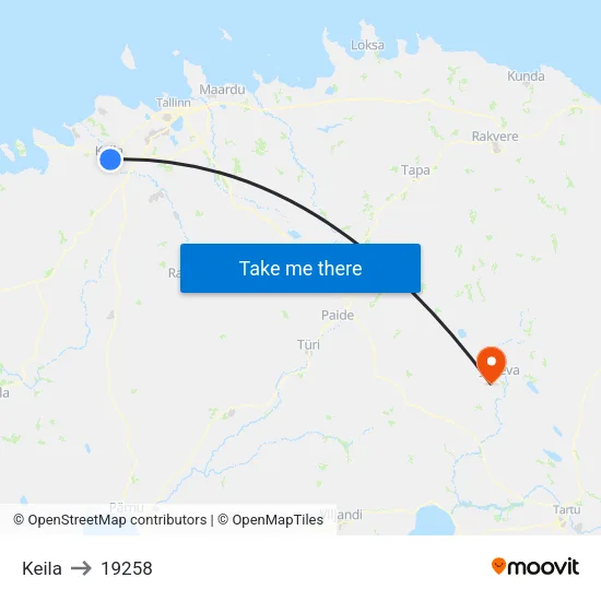 Keila to 19258 map