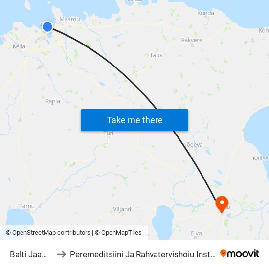 Balti Jaam 6 to Peremeditsiini Ja Rahvatervishoiu Instituut map