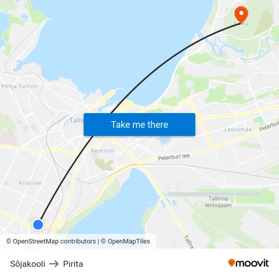 Sõjakooli to Pirita map