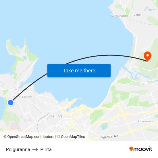 Pelguranna to Pirita map