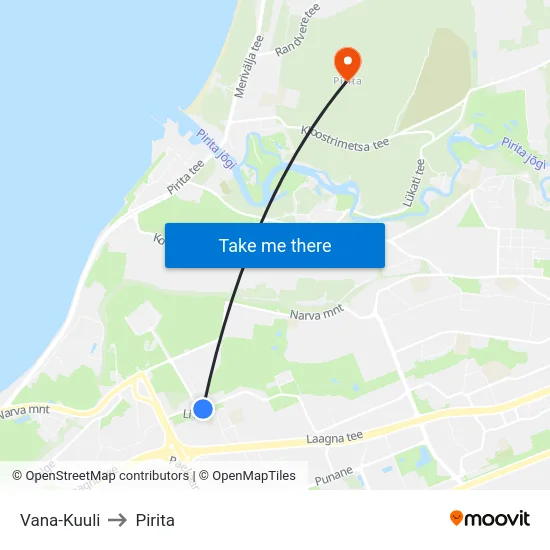 Vana-Kuuli to Pirita map