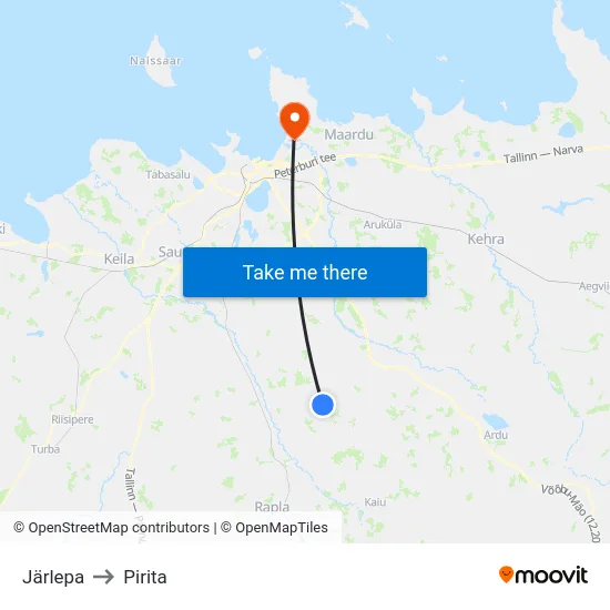 Järlepa to Pirita map