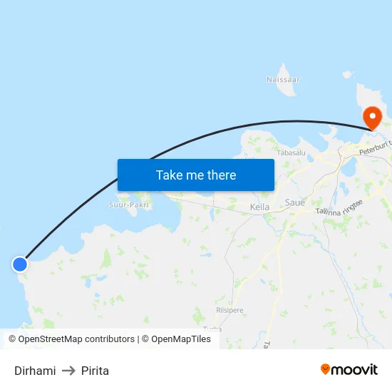 Dirhami to Pirita map