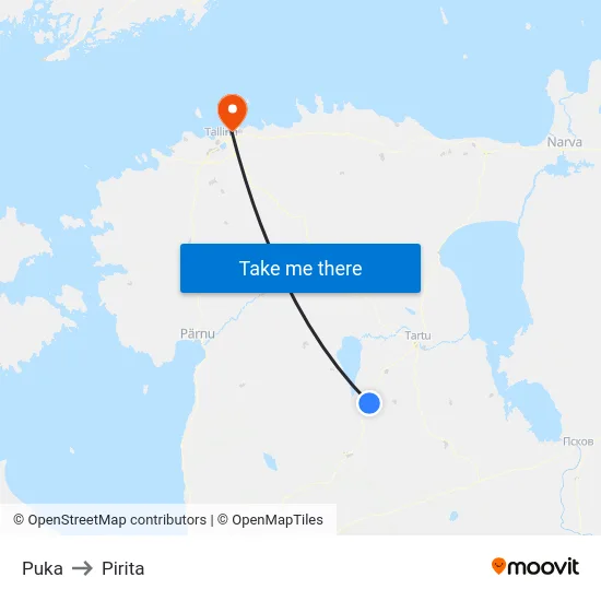 Puka to Pirita map
