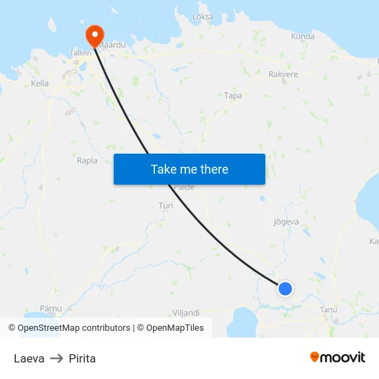 Laeva to Pirita map