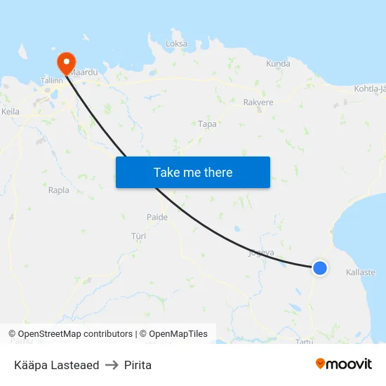 Kääpa Lasteaed to Pirita map