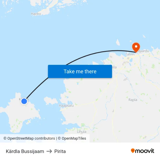 Kärdla Bussijaam to Pirita map