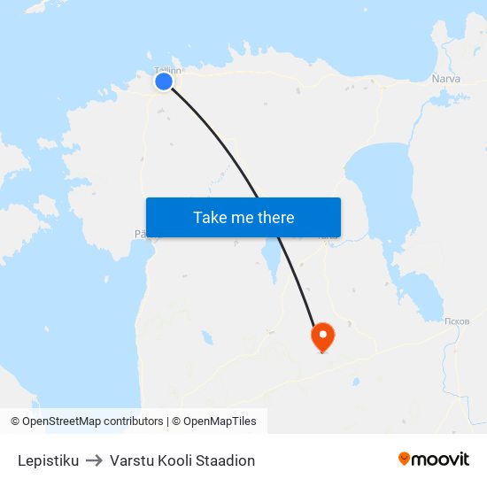 Lepistiku to Varstu Kooli Staadion map