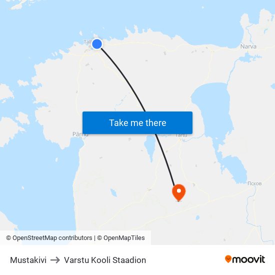 Mustakivi to Varstu Kooli Staadion map