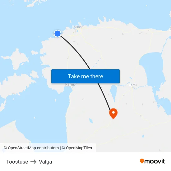 Tööstuse to Valga map
