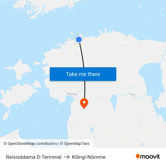 Reisisadama D-Terminal to Kilingi-Nõmme map