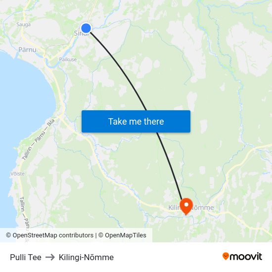 Pulli Tee to Kilingi-Nõmme map